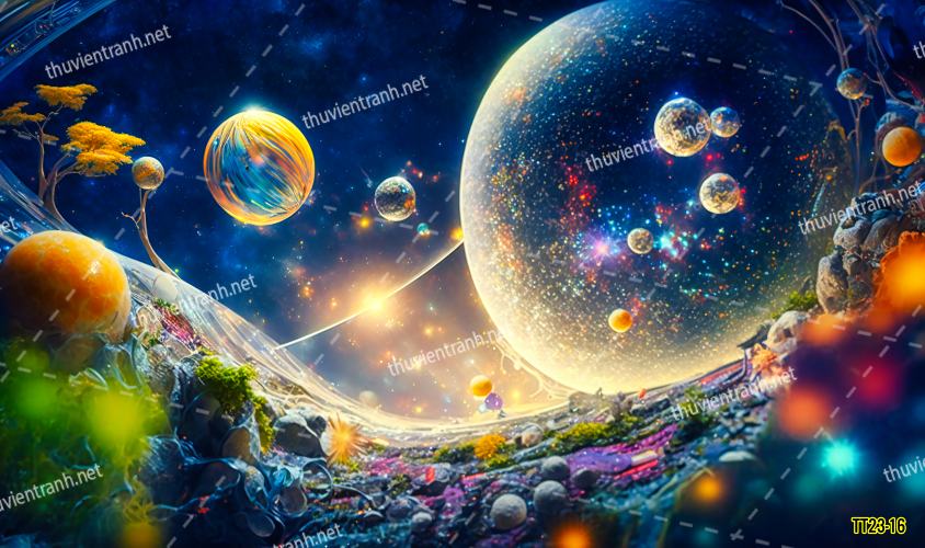 Tranh dán tường 3D trừu tượng- -TT23-16 - Kết quả tìm kiếm tranh tường